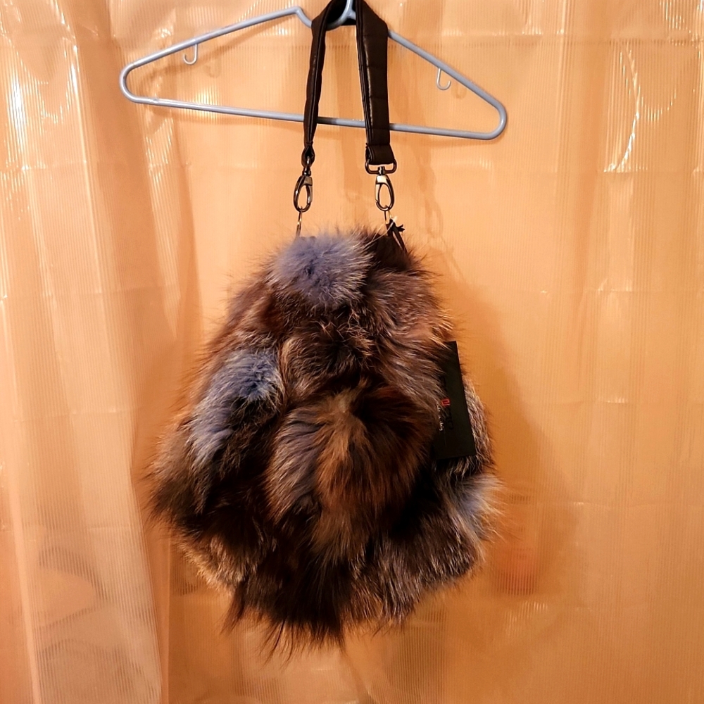 FOX FUR HOBO BAG